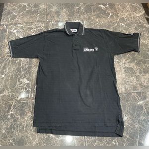 Vintage Oakland (Las Vegas) Raiders Majestic NFL Football Polo Shirt Mens Large